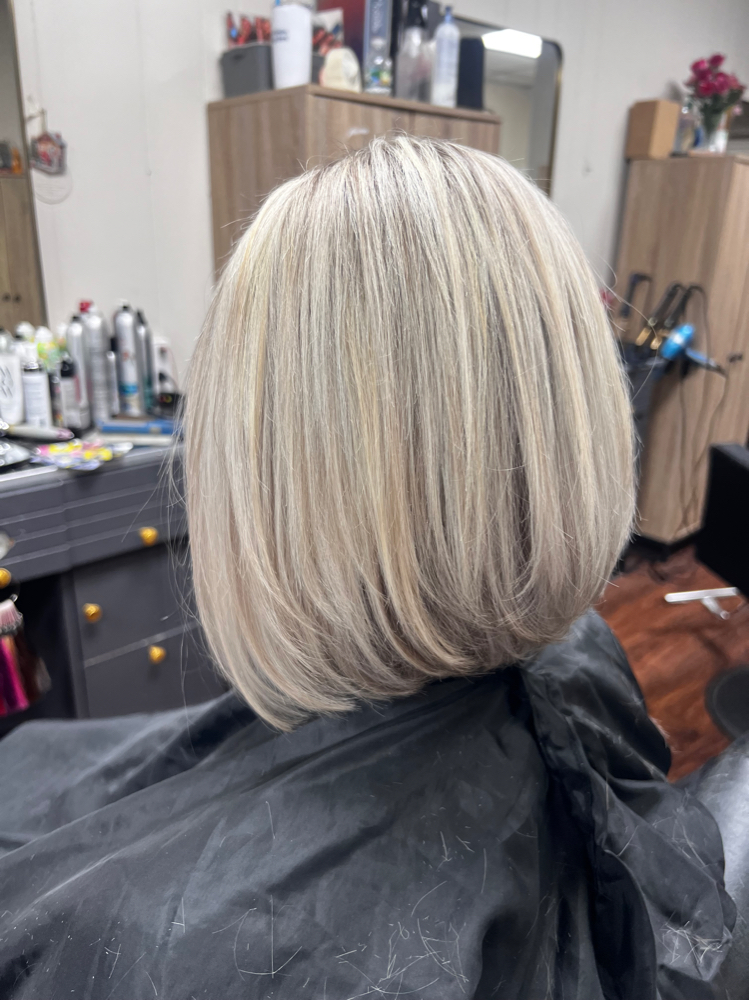 Full Highlights & Root Color at Hair by Sarah - Hair In The Square Beauty Bar in Lynn, MA
