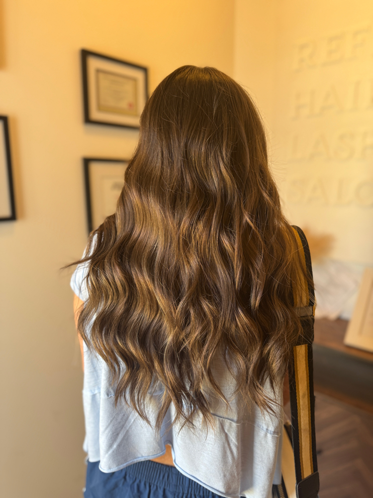 Lived In Brunette at Refresh Hair & Lash Salon in Jonesboro, AR
