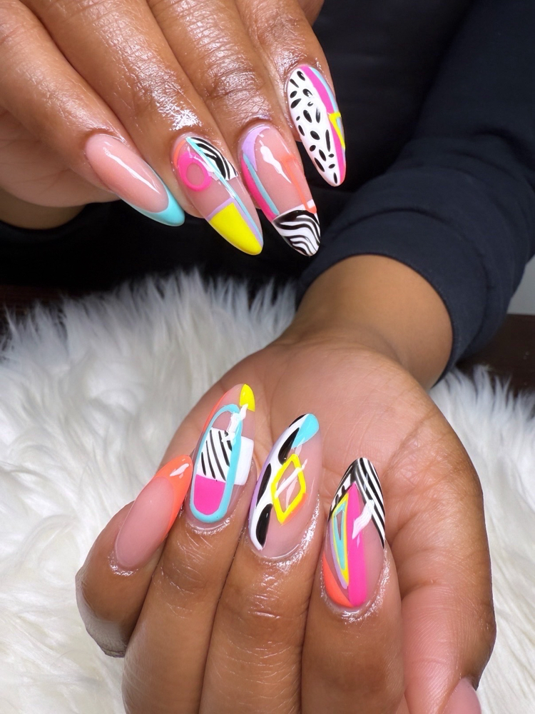 SHAPED PLAIN FULL SET + GEL COLOR
