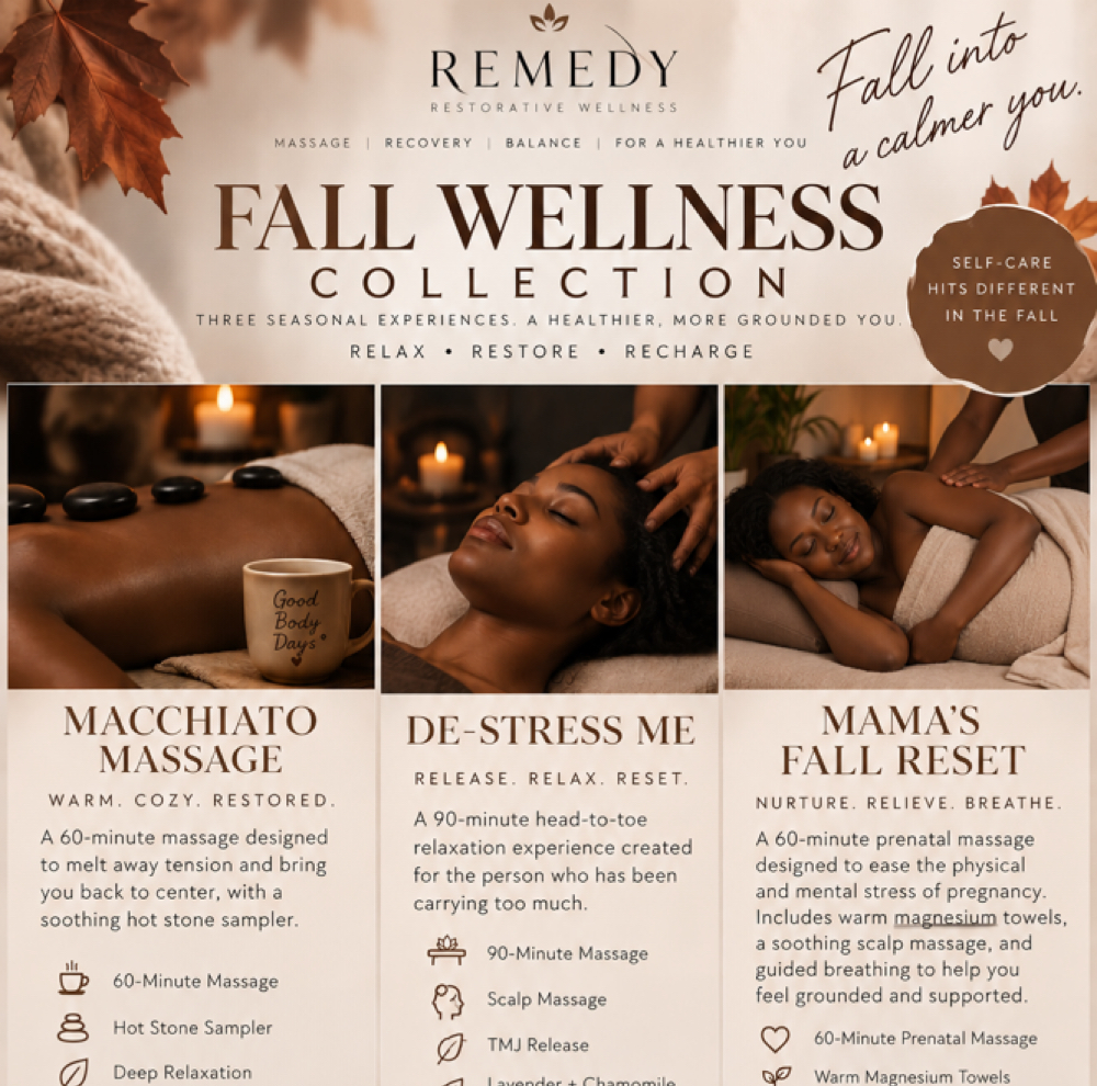 Fall Special: Machiatto Massage at Remedy Restorative Wellness in Wilmington, DE