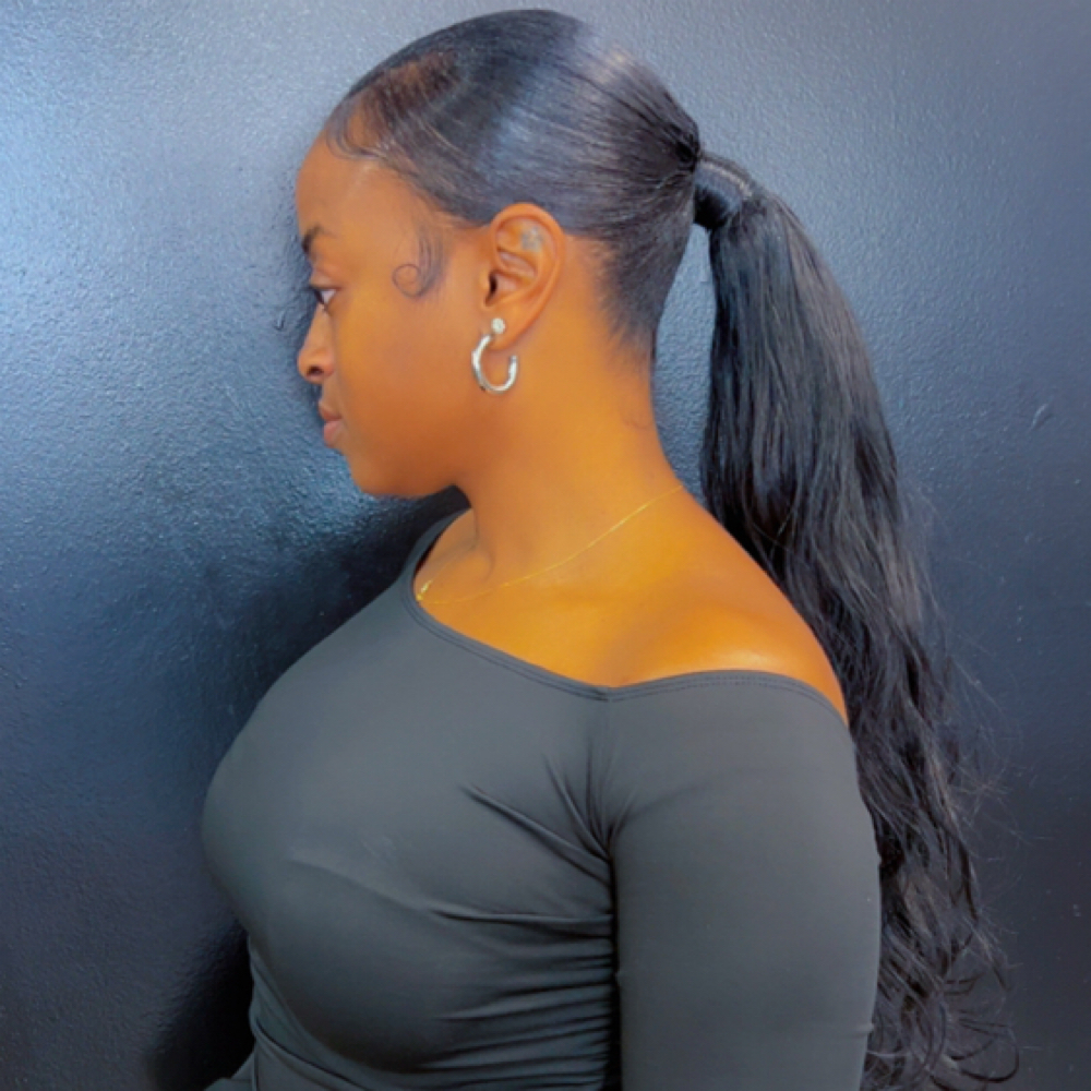 Sleek Ponytail Styling at Kimber J 🌺 in Uniondale, NY