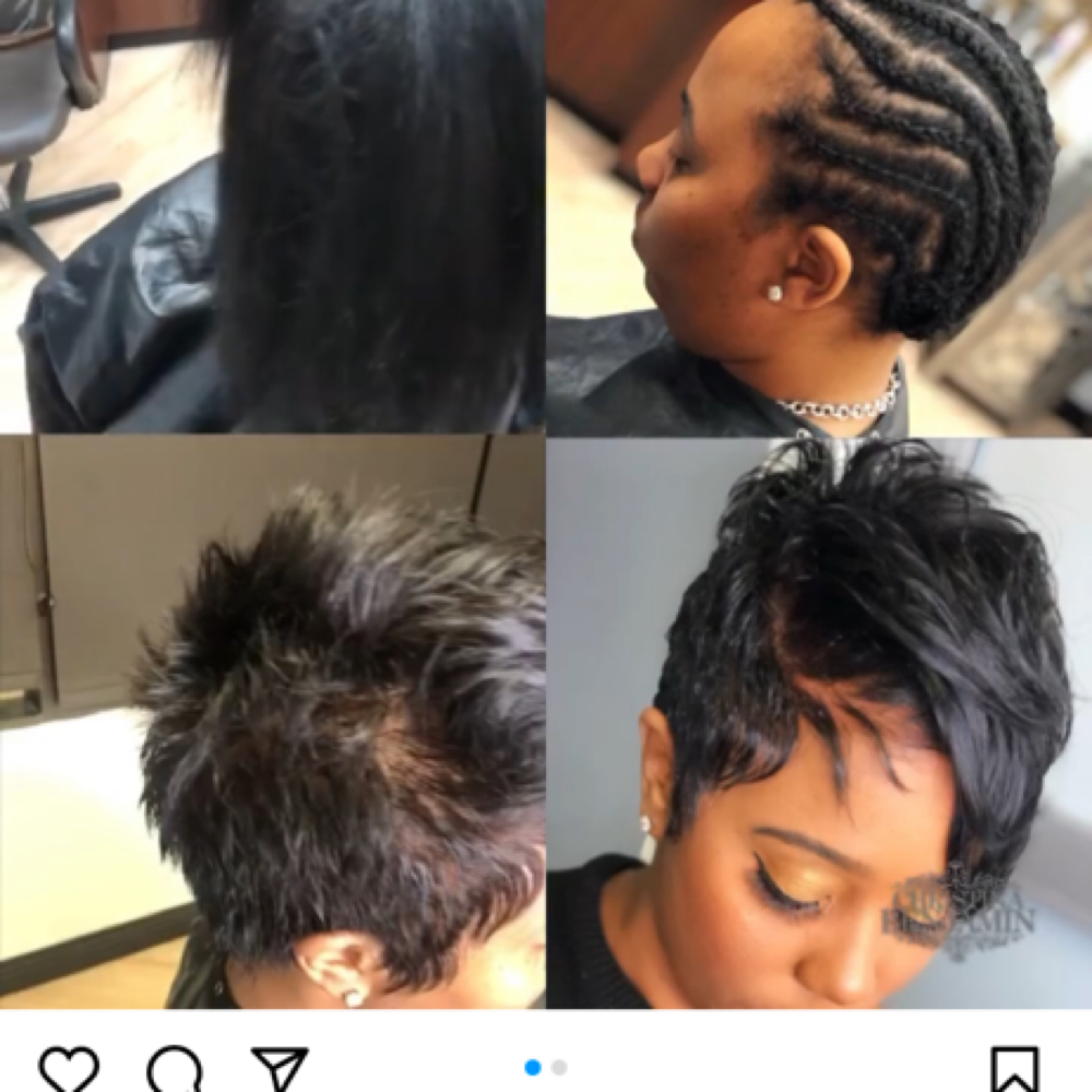 Braid Down On Long Hair/Natural Hai at Pretti Millionaires & Co. LLC. in Decatur, GA