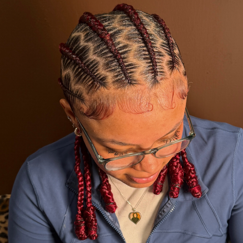 Four-Six Feed In Braids at Diliaspecialtouch LLC in Dracut, MA