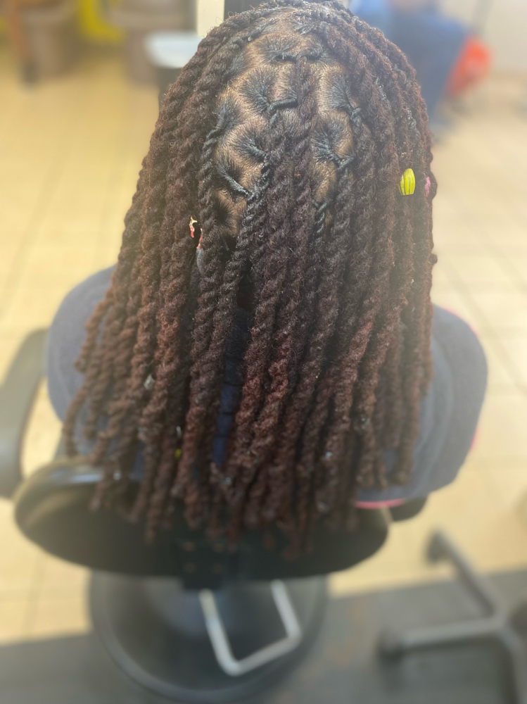 Two Strand  Twist Mid Back