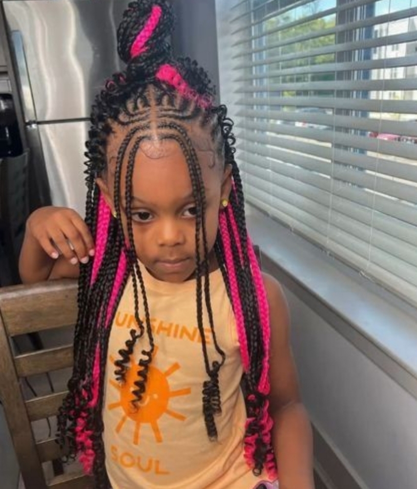 Kids- Half Braided/box Braids