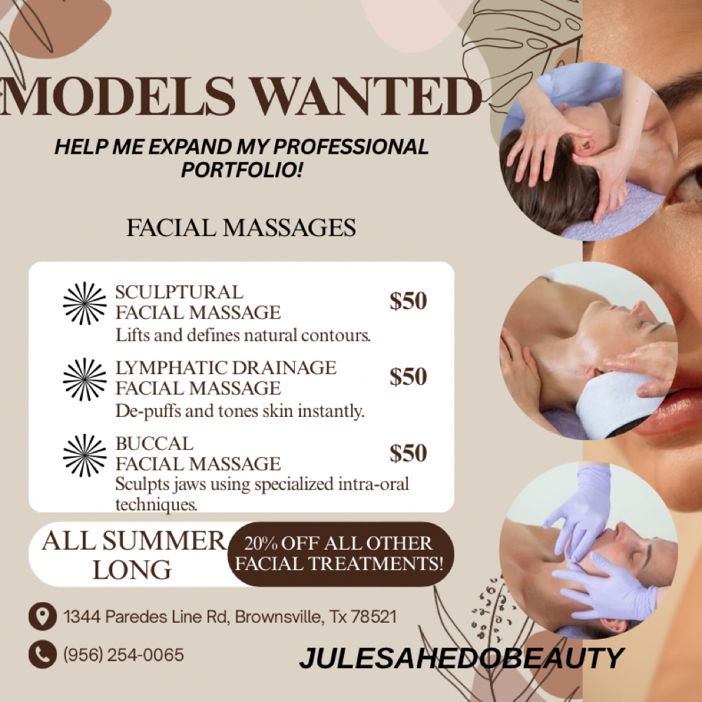 Facial Massages at Ahedo Beauty Studio in Brownsville, TX