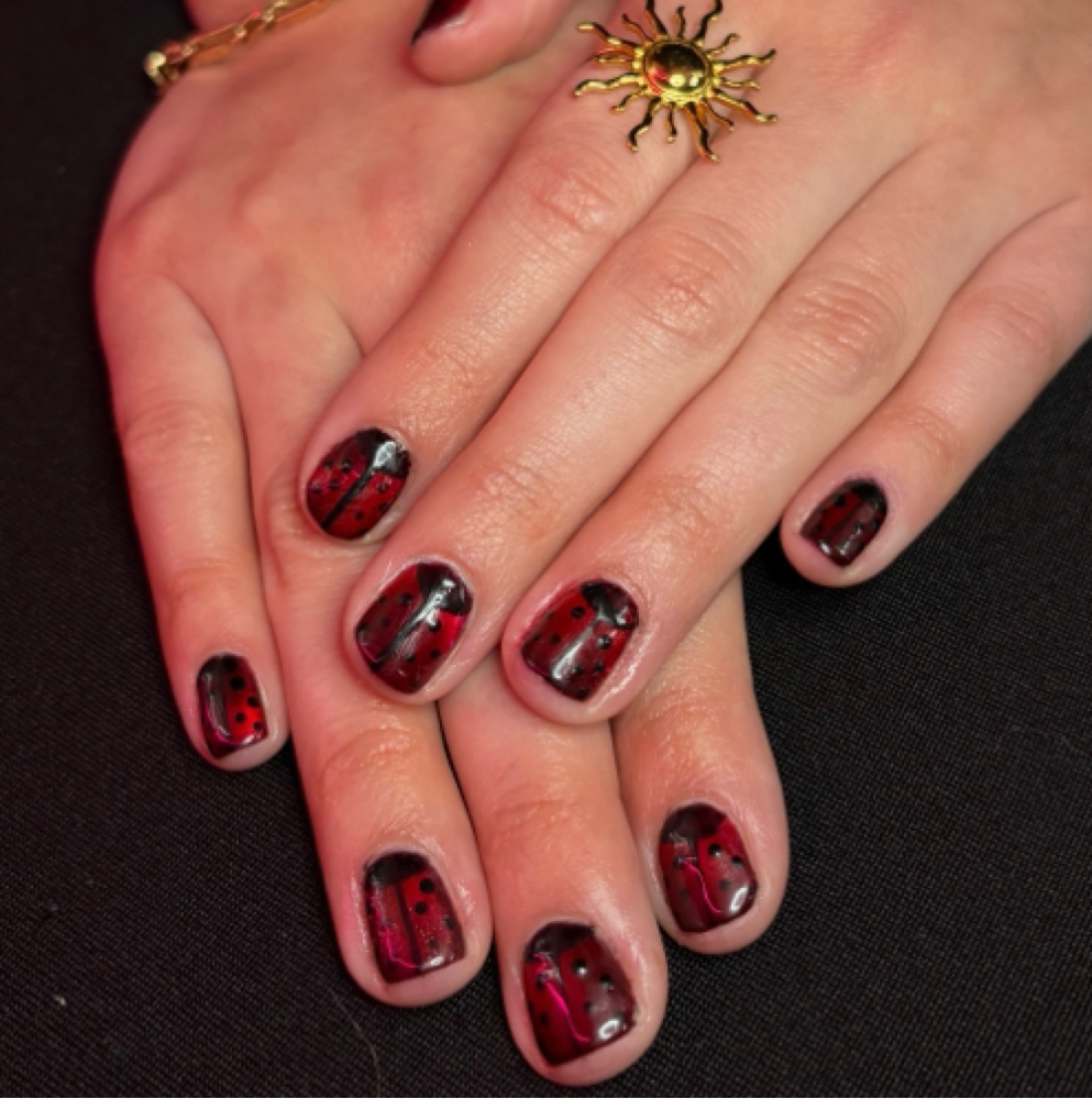 Gel mani at Tangles Salon LLC in North Providence, RI