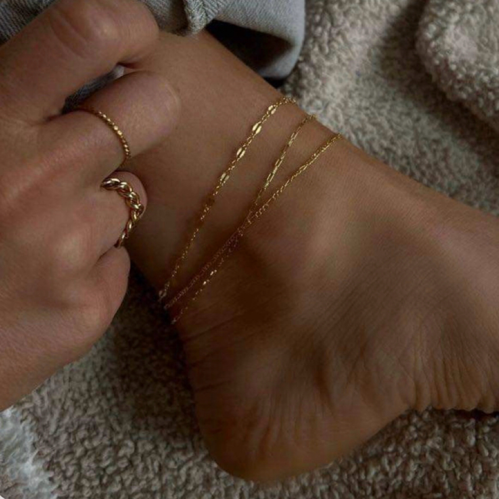 🪩SILVER PERMANENT ANKLET at Hola Lashes in Bradley, IL