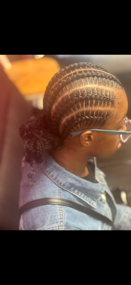 6 Stitch Braids W/bun