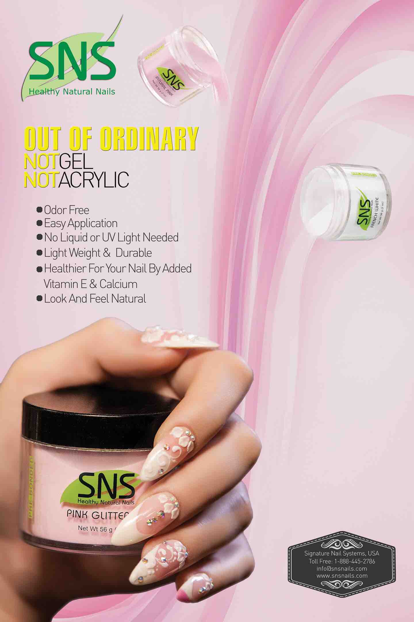 SNS Dip Powder color With Extension