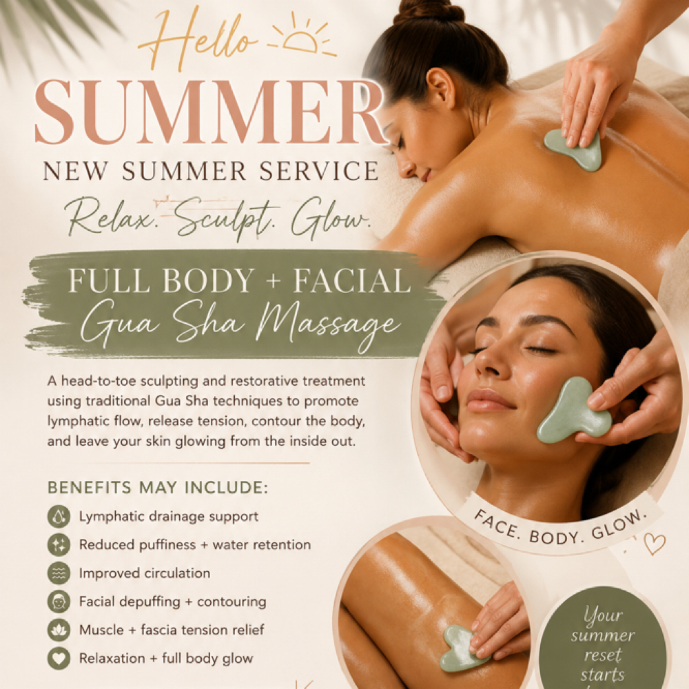 60 minute Full Body + Facial Gua Sh at Kalm & Glow in Fortmill, SC