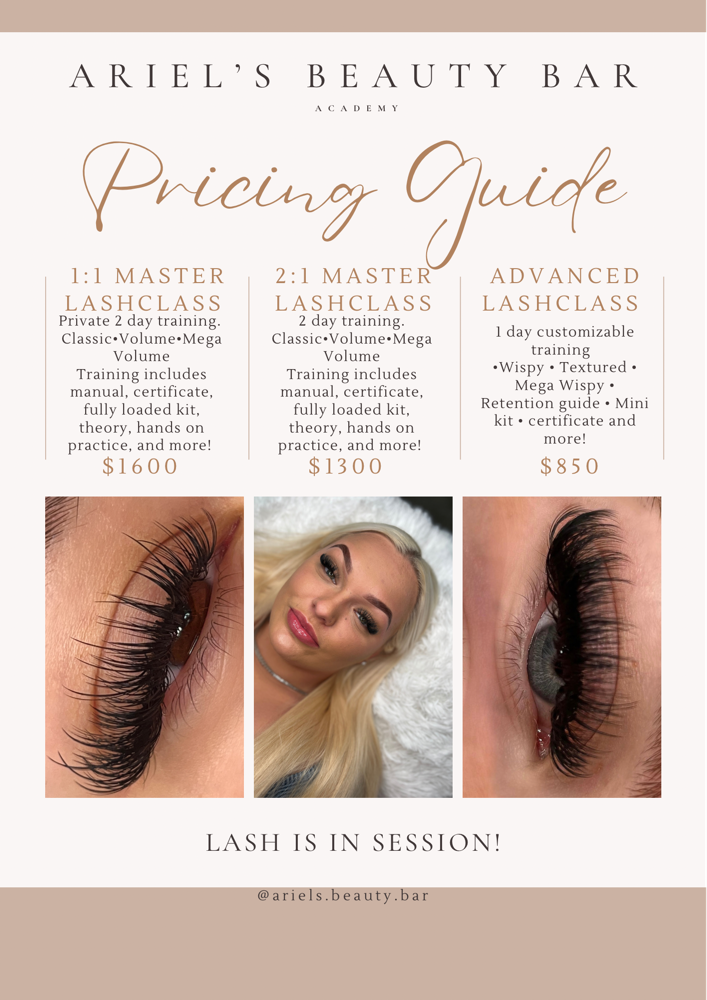 Begginer 3 Day Lash Training 1:1