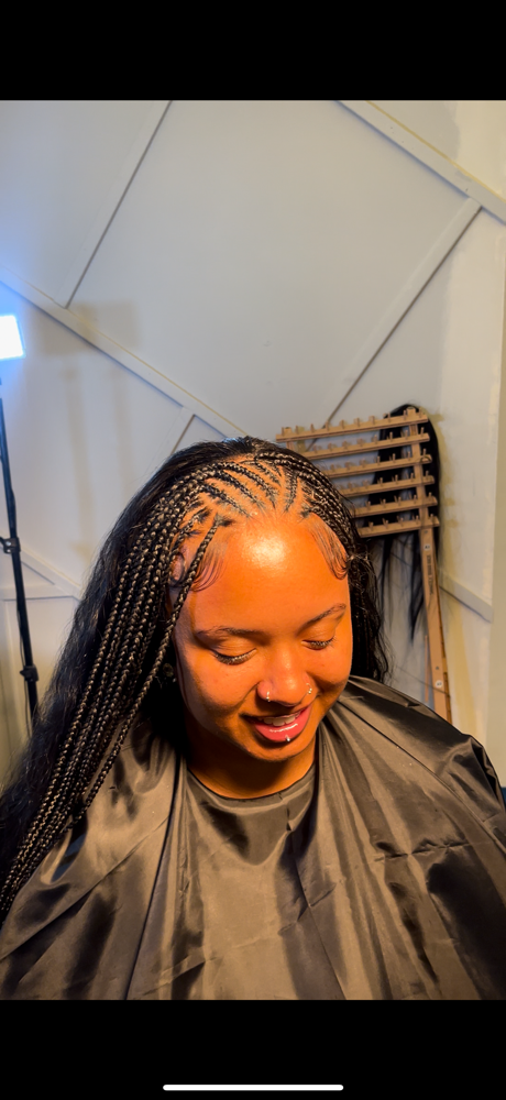 Tribal Braids Half up / Half down at TheHairAllure in Indianapolis, IN