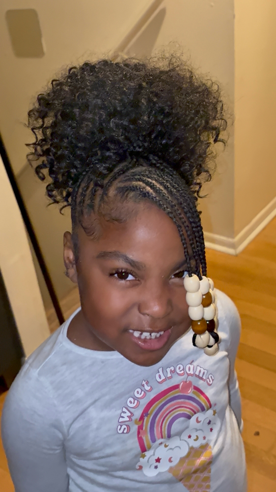 Braided High Pony Curly Hair at Crowned Conversations in Mt Holly, NJ