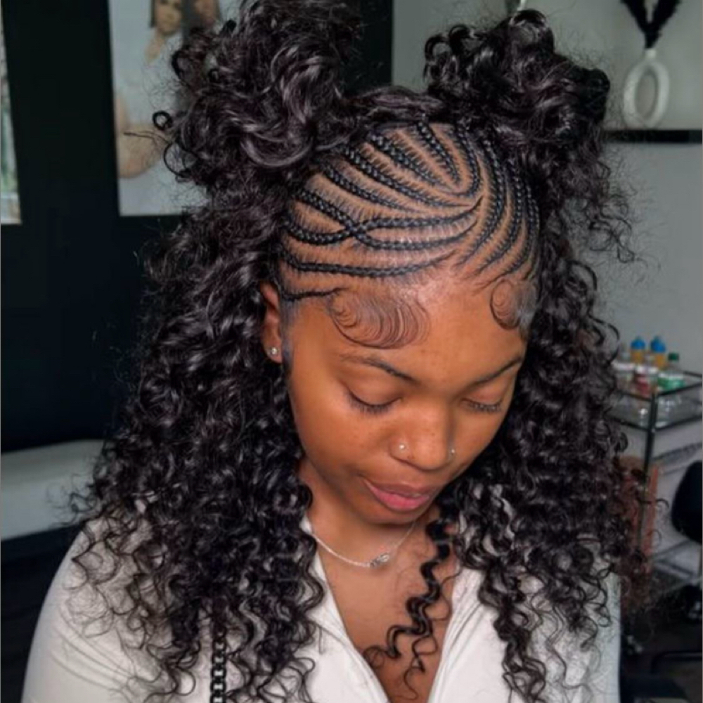 Half Braids Half QW at MsDeein Luxury Glam in Carrollton, TX