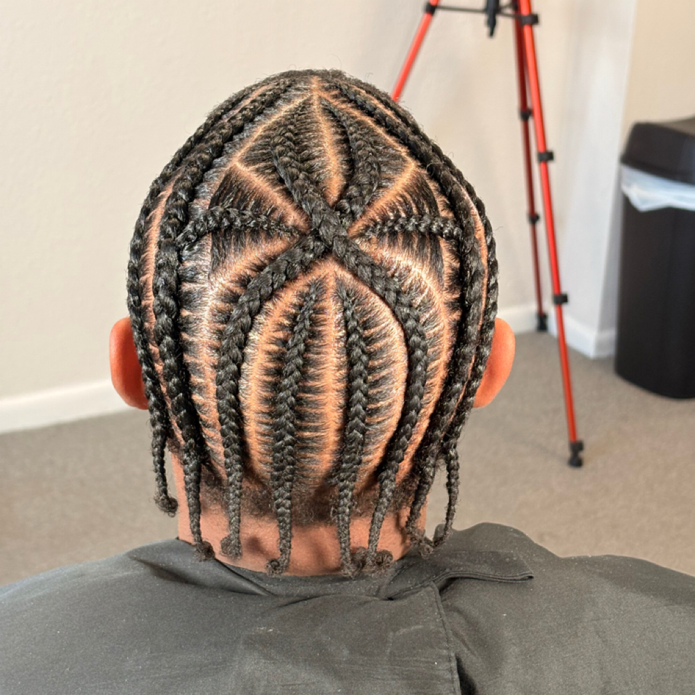 Men: 4-8 stitch braids at Styles by Key in Monroeville, PA