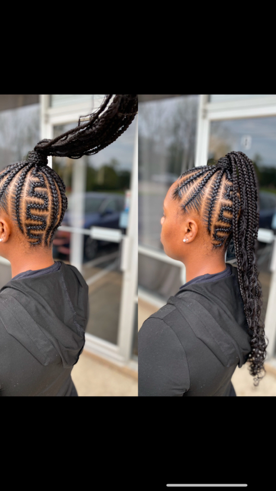 Large stitch Braid Ponytail