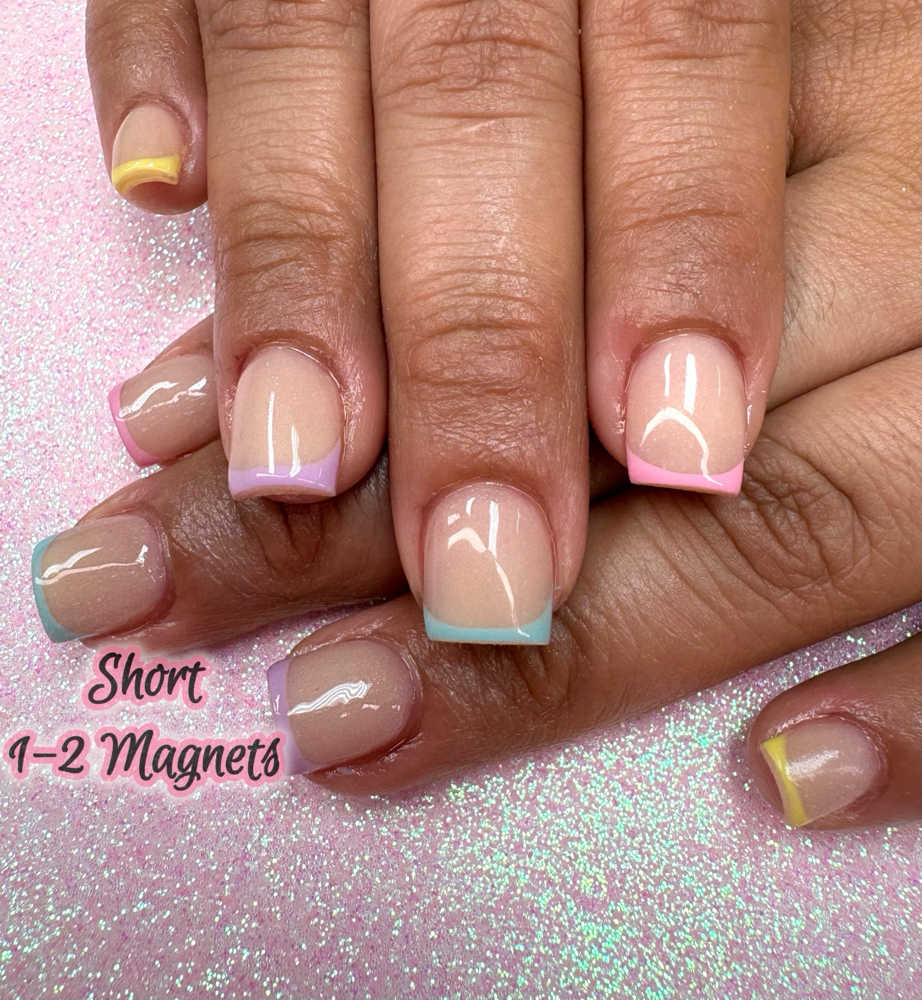 Short Acrylic Fill No Nail Art