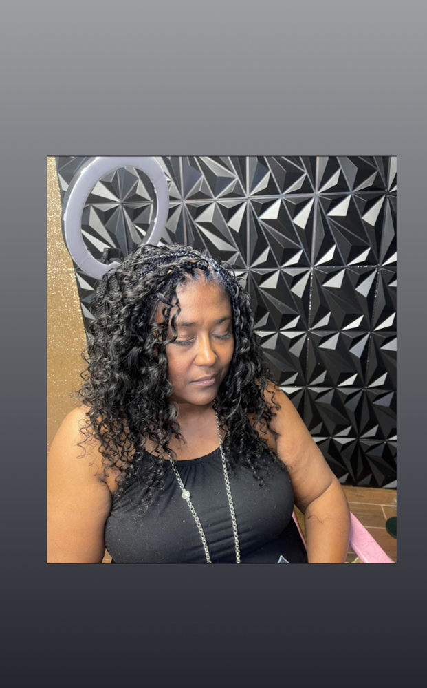 Smedium Boho Knotless Bob at Goddess Stylez in Sealy, TX