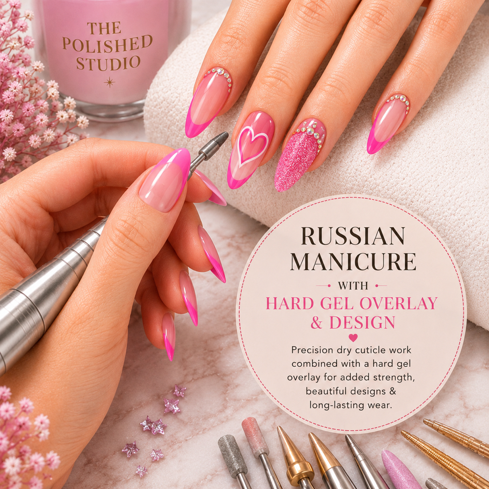 Russian+ Hard Gel Overlay+ Designs at The Polished Studio in Howell Township, NJ