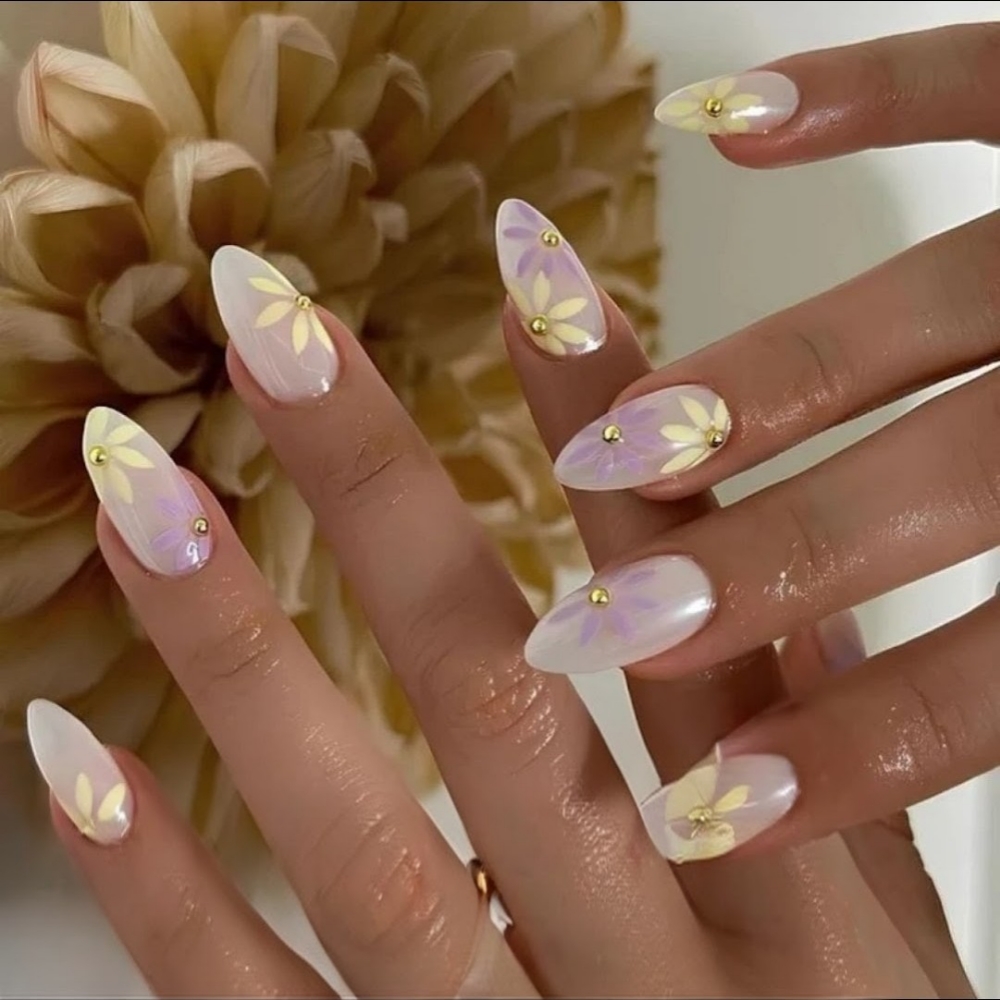 Gel X with Chrome , design ...