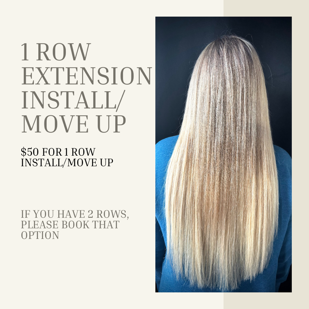 1 Row Extension Install/Move Up