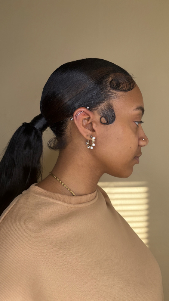 Slick Back Pony Tail