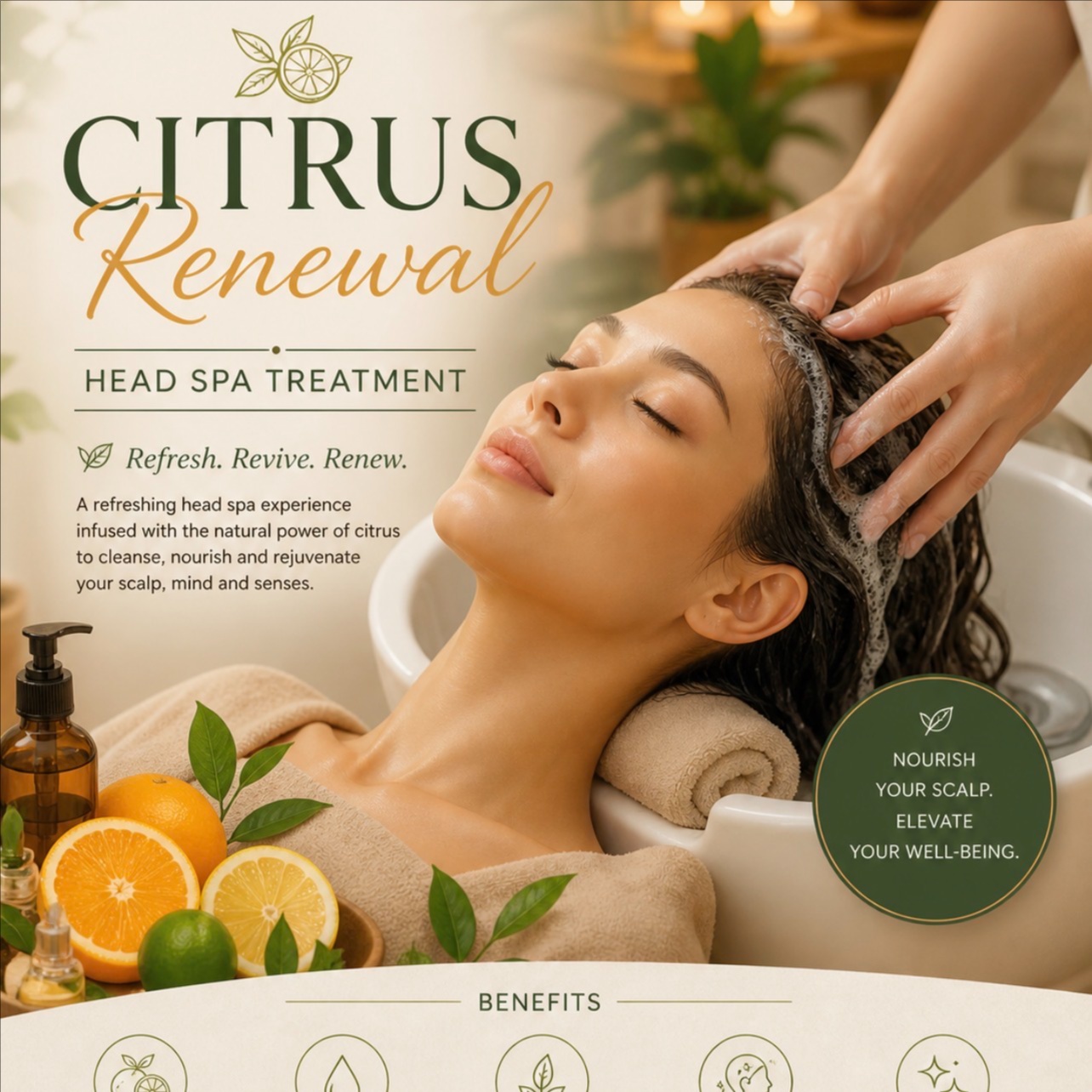 Citrus Renewal | Head Spa| at Cataleya's Nail Salon and Boutique in Phoenix, AZ