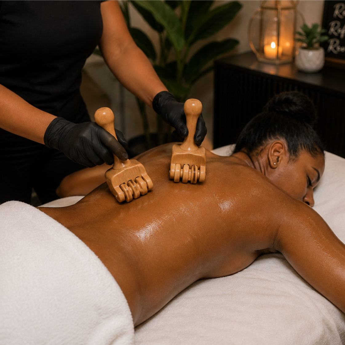 Wood Contour Therapy at Sacred Silhouette Body Spa in Fayetteville, NC