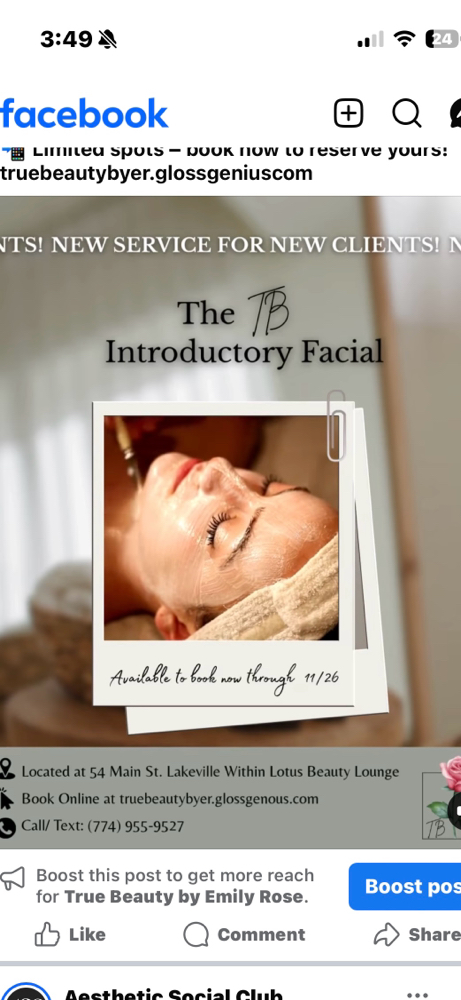 TB INTRODUCTORY FACIAL