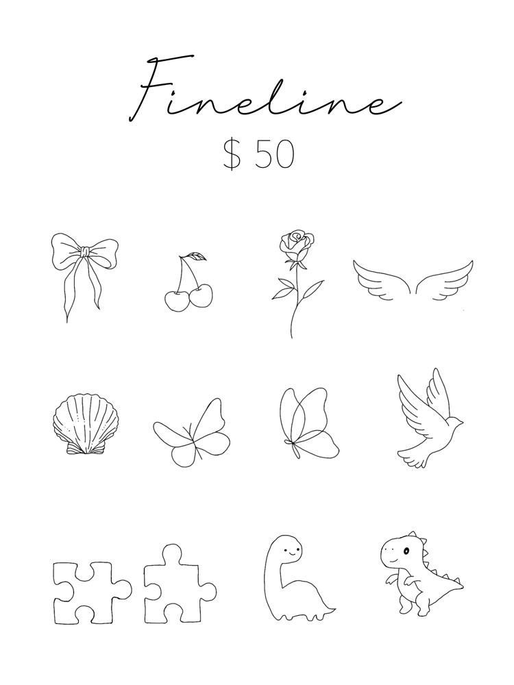Fine line tattoo
