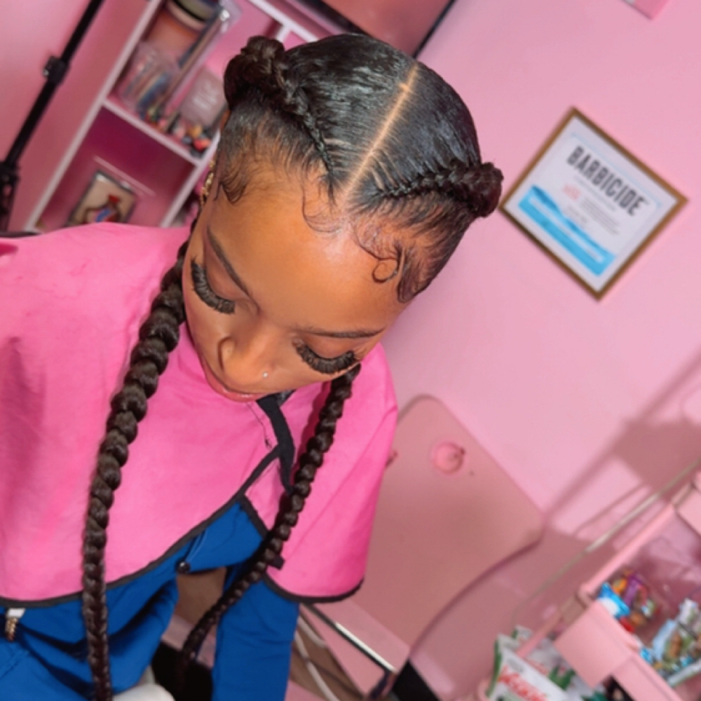 2 Braids at Mejko braid studio in Long Beach, CA
