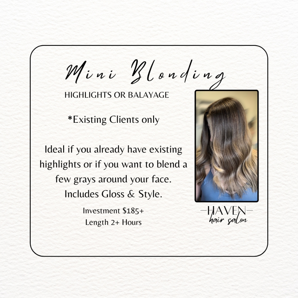 Mini Blonding at Haven Hair Salon in Sandy Springs, GA