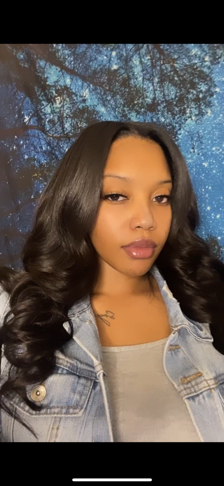 Natural Leave Out Sew In 🖤 at Kaelen Curtis in Houston, TX