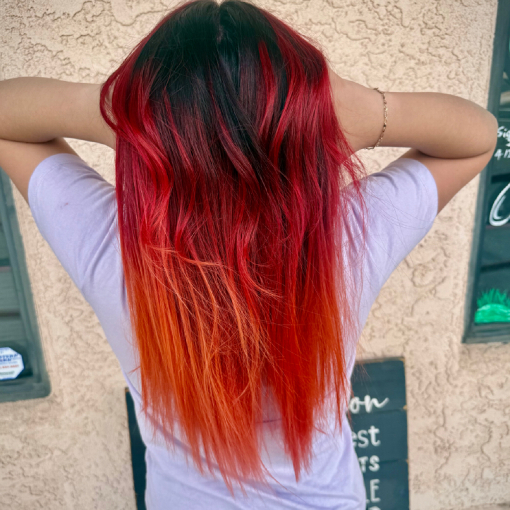 Womens Long Haircut at Grease & Glamour Garage in Lake havasu, AZ