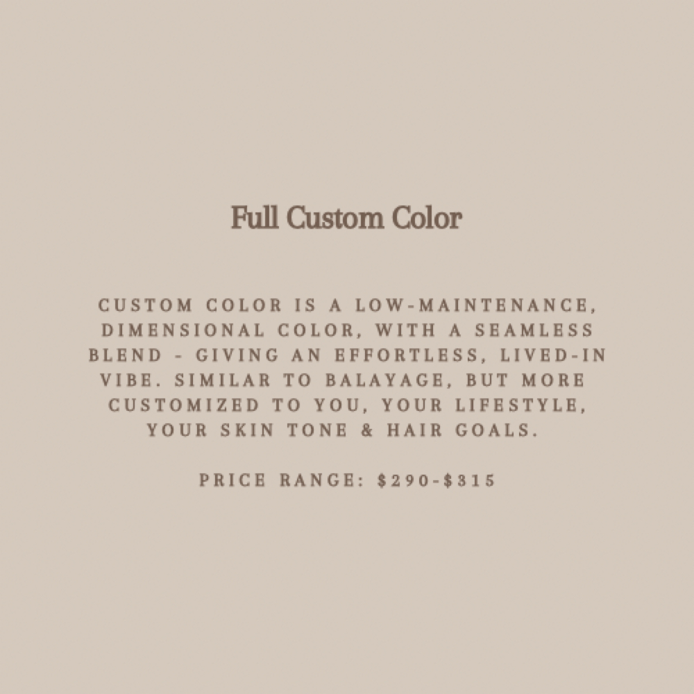 Custom Color- Full at Christine Cook in Liverpool, NY