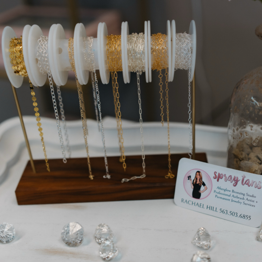 Permanent Jewelry at Afterglow Bronzing Studio in Clinton, IA