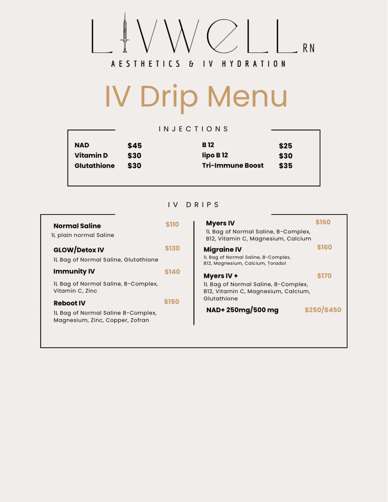 IV Hydration at LivWell Aesthetics and IV Hydration in Decatur, TX