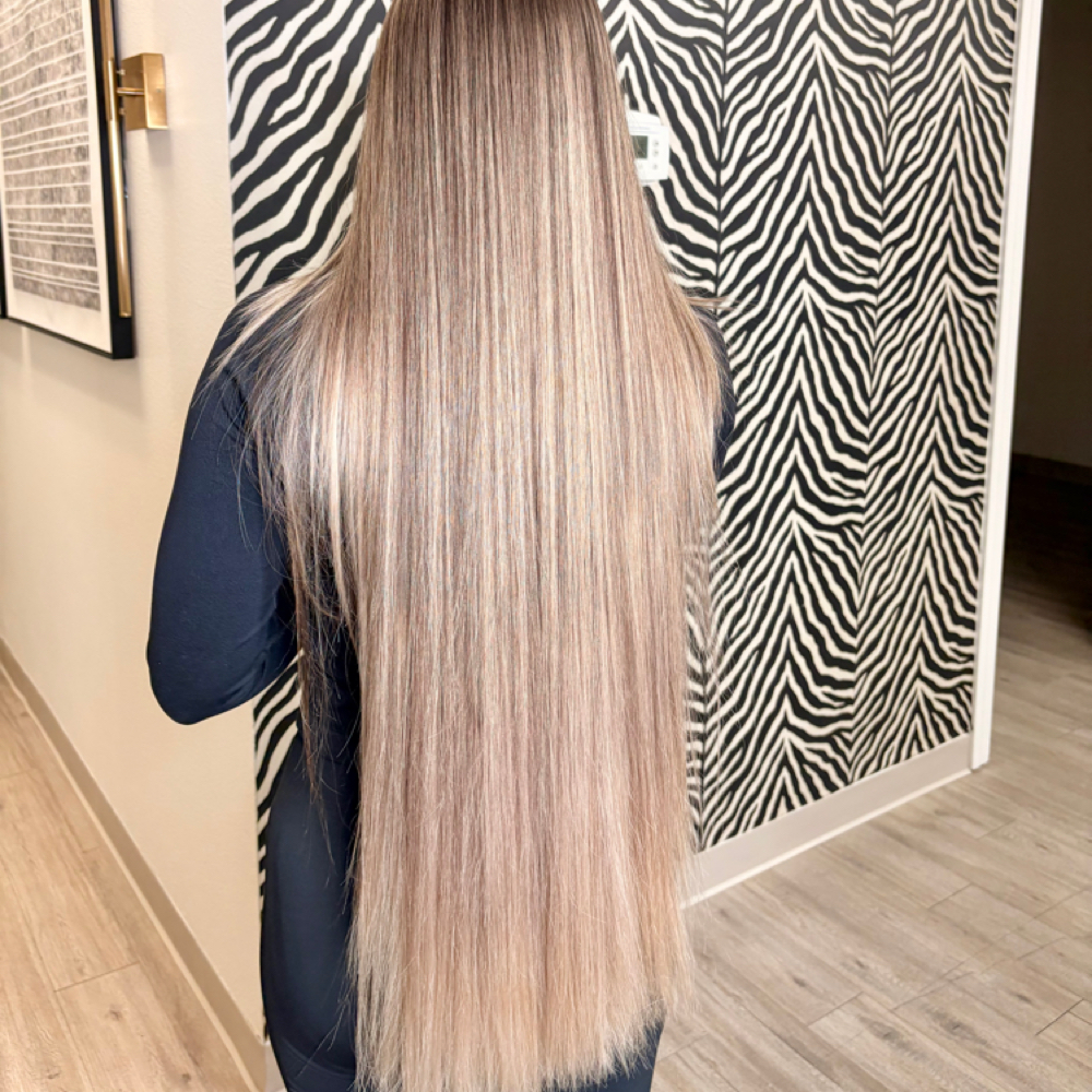 Blonde Balayage On Xtra Long Hair at Dreahhstyleslv in Las Vegas, NV