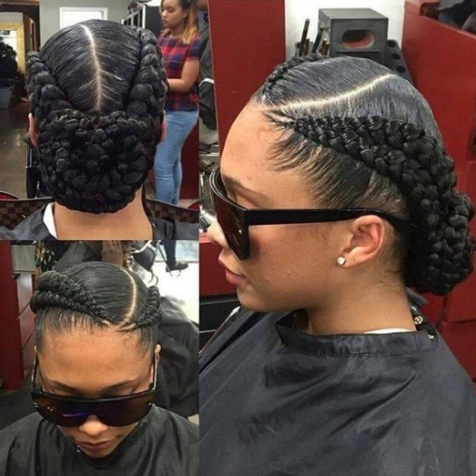 DOUBLE CORNROWS at Favourite Hair Braiding in Cantonsville, MD