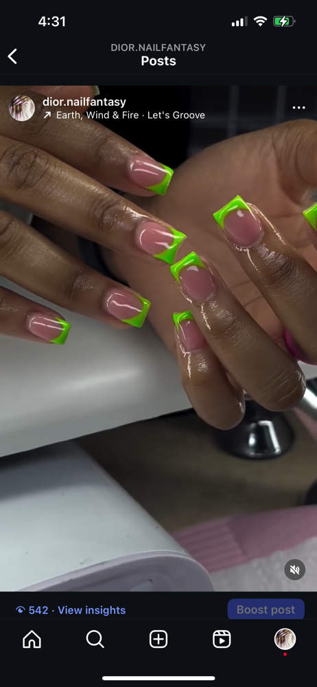 Short Set & Basic Pedi at Dior Nail Fantasy in Atlanta, GA