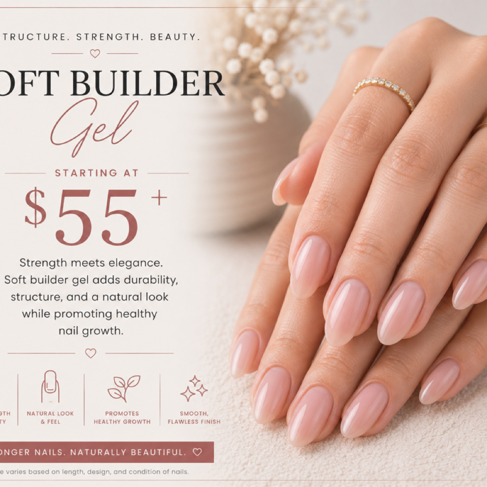 Structured Soft Builder Gel Overlay at Studio 811 Nail Studio in Ellensburg, WA