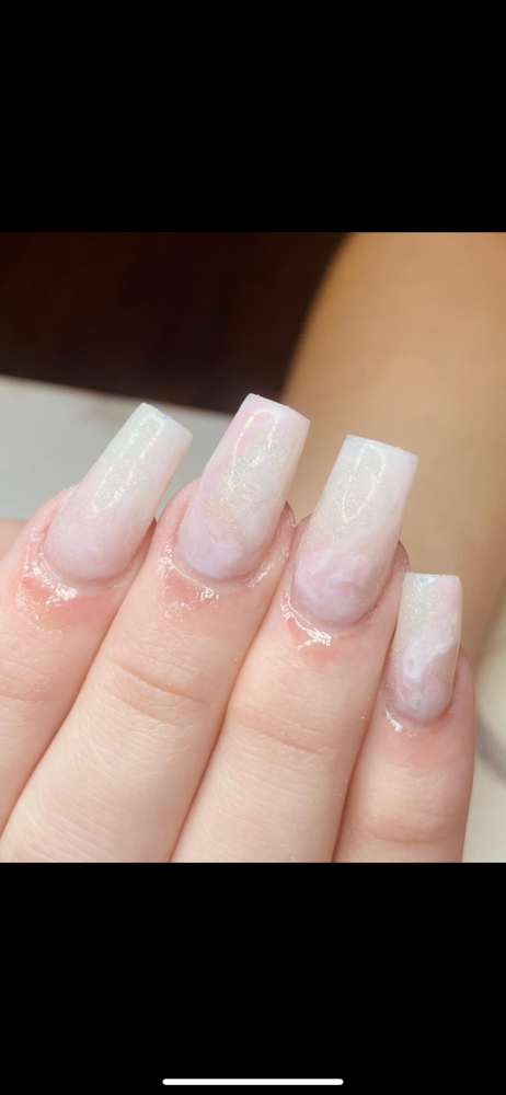 Long Acrylic Set W/ Gel Polish