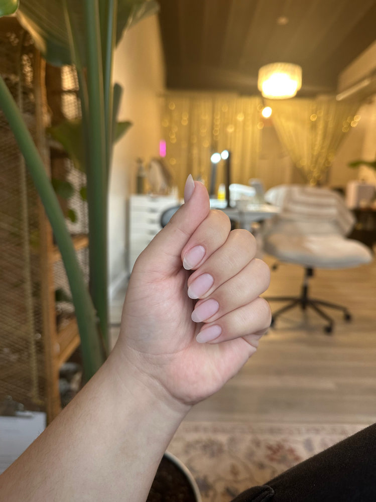 natural manicure at Unwind Beauty Co. in Churchville, NY