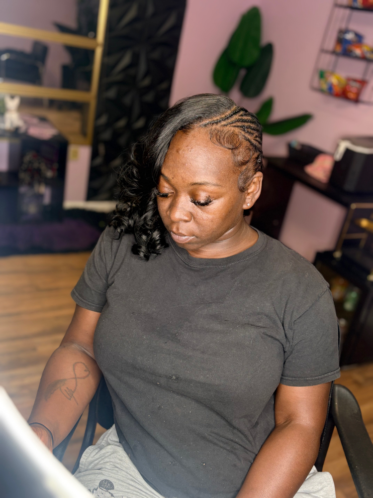 Half Mohawk W/ Qw at Da Braid Bully in Martinez, GA