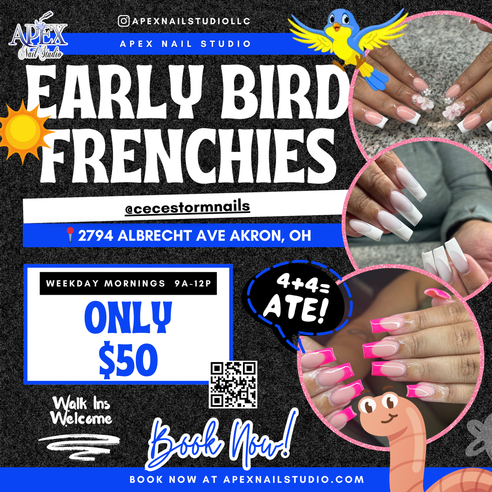 $50 EarlyBird French Tips 9A-12P