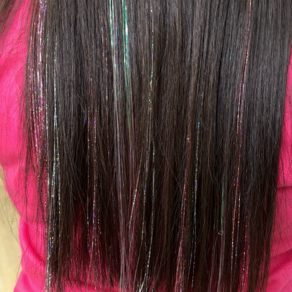 Hair Tinsel Add On at Groovy Beauty Babes in San Antonio, TX