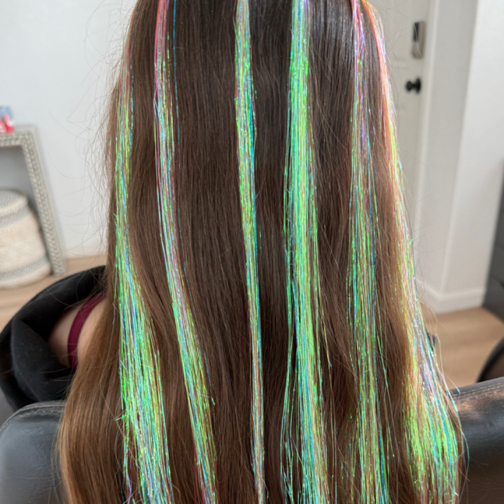 Extra Chunky Hair Tinsel at Merve Hyde Beauty in San Antonio, TX