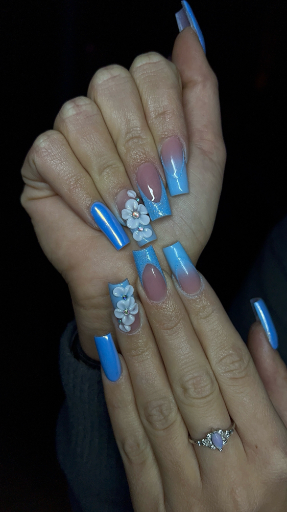 Big Acrylic/Gel Flowers