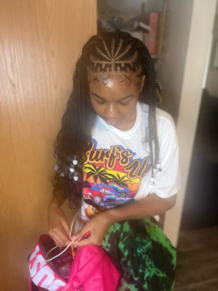 Half Up/Down Sew In W/Stitch Braids at BraidsByChardonnay in Milwaukee, WI